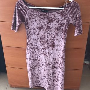 Purple velvet dress- (NWOT)